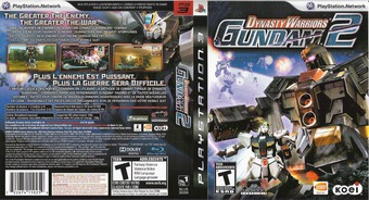 Dynasty Warriors: Gundam 2 PS3 cover (BLUS30288)