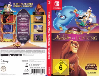 Disney Classic Games: Aladdin and The Lion King Switch cover (AVEPA)