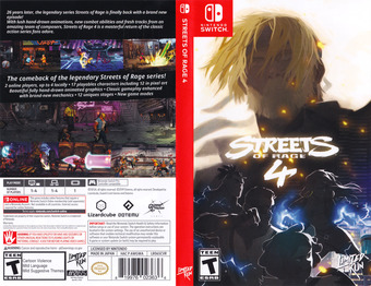Streets of Rage 4 Switch cover (AWGWA)