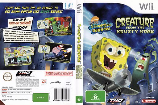SpongeBob SquarePants: Creature from the Krusty Krab Wii cover (RQ4P78)
