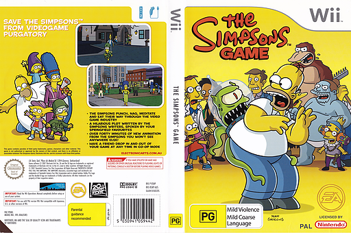 The Simpsons Game Wii cover (RSNP69)