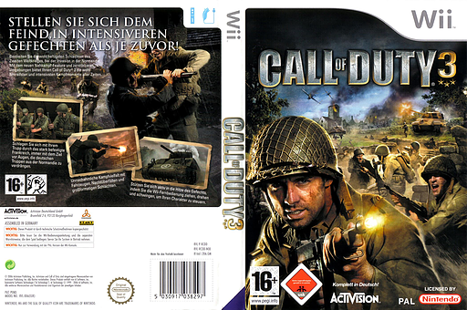 Call of Duty 3 Wii cover (RCDP52)