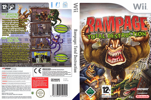 Rampage: Total Destruction Wii cover (RPGP5D)