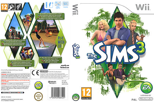 The Sims 3 Wii cover (S3MP69)