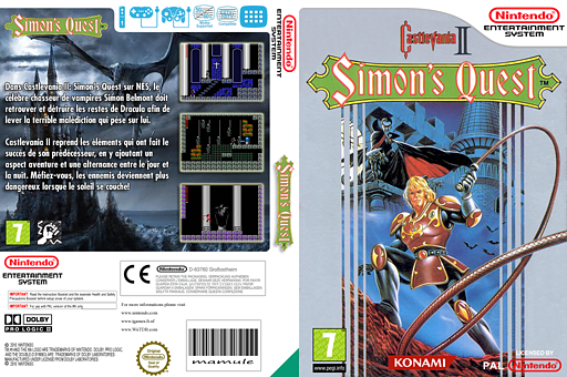 Castlevania II - Simon's Quest VC-NES cover (FC8P)