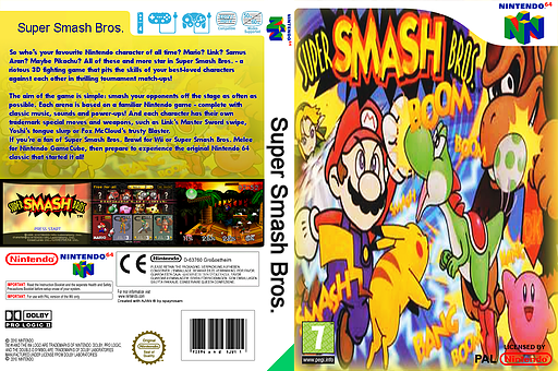 Super Smash Bros. VC-N64 cover (NALP)