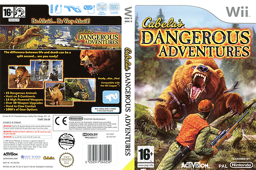 Cabela's Dangerous Adventures Wii cover (RXZP52)