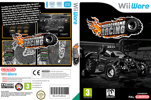 Monochrome Racing WiiWare cover (WMRP)