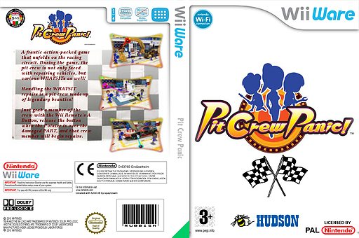 Pit Crew Panic! WiiWare cover (WPIP)