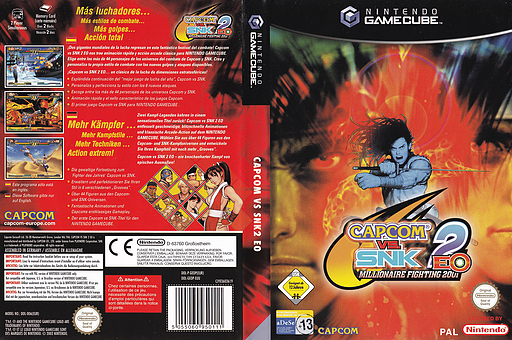 Capcom vs. SNK 2 EO: Millionaire Fighting 2001 GameCube cover (GEOP08)