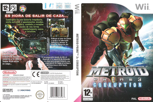 Metroid Prime 3: Corruption Wii cover (RM3P01)