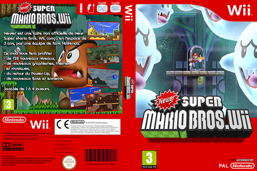 Newer Super Mario Bros. Wii pochette CUSTOM (NWRP01)