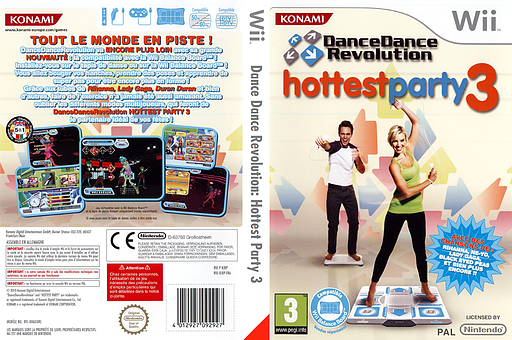 Dance Dance Revolution: Hottest Party 3 pochette Wii (RJRPA4)