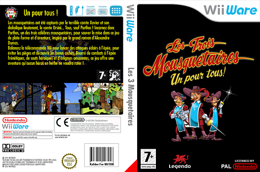 Les Trois Mousquetaires : Tous pour un! pochette WiiWare (W3MP)