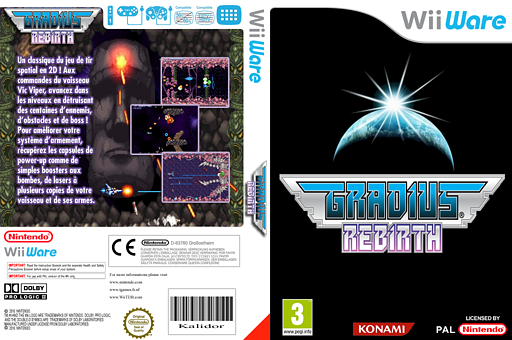 Gradius Rebirth pochette WiiWare (WGDP)