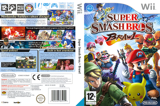 Super Smash Bros. Brawl Wii cover (RSBP01)