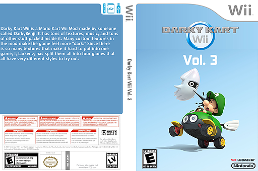 Darky Kart Wii Vol. 3 CUSTOM cover (DKWE03)