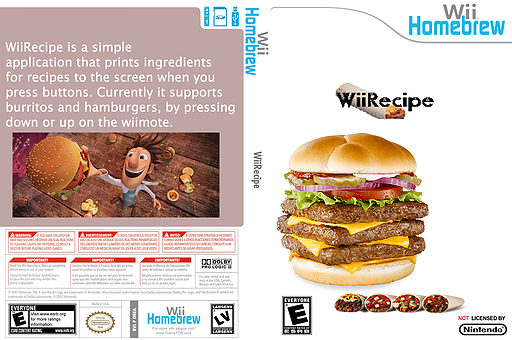 WiiRecipe Homebrew cover (DREA)