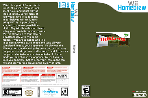 Wiitriis Homebrew cover (DTIA)