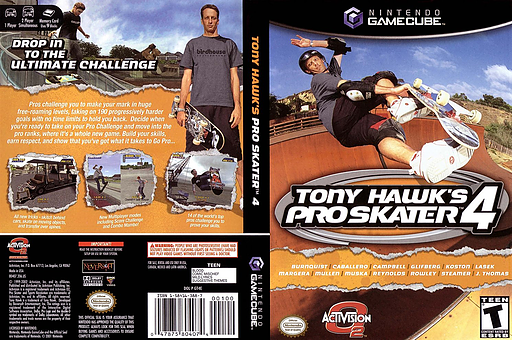 Tony Hawk's Pro Skater 4 GameCube cover (GT4E52)