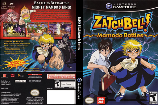 Zatch Bell! Mamodo Battles GameCube cover (GYKEB2)