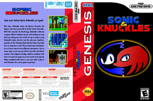 Sonic & Knuckles VC-MD cover (MCDE)