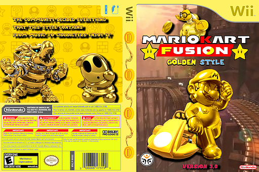 Mario Kart Fusion -Golden style- CUSTOM cover (RMCE90)
