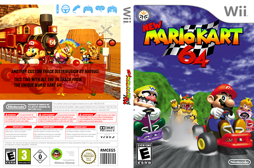New Mario Kart Wii 64 CUSTOM cover (RMCEG5)