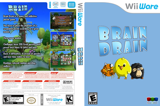 Brain Drain WiiWare cover (WBDE)