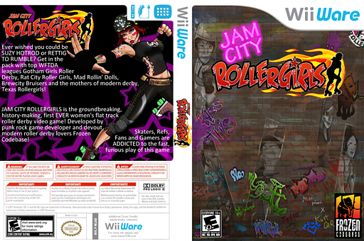 Jam City Rollergirls WiiWare cover (WJAE)