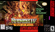 Romance of the Three Kingdoms IV - Wall of Fire VC-SNES cover (JAWE)